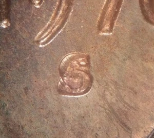 Impresionante centavo rojo S Lincoln Memorial 1970 sin circular con error de marca de ceca - Imagen 1 de 4