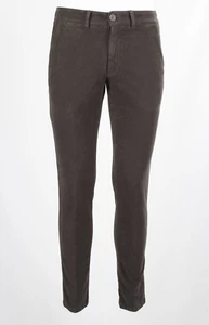 PANT. CORSARI CHINOS SLIM FIT MOD.367 IN FUSTAGNO STRETCH IN COTONE MORO - Foto 1 di 6