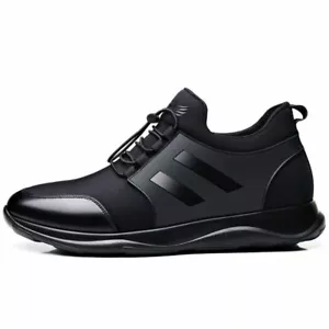 Herren 6 cm/8 cm zunehmende britische Schuhe 2020 neu Sommer schwarz Freizeitschuhe - Bild 1 von 9