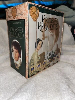 Pride and Prejudice Mini-Series VHS 1996 6 Tape Box Set A&E Home Video - Image 1 of 4