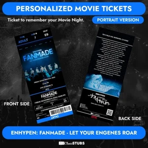 Personalized ENHYPEN: FANMADE Commemorative Movie Ticket - Picture 1 of 5