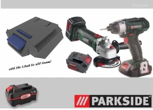 ADATTATORE BATTERIA DA PARKSIDE X20V A PAP A1 PWSA 18 A1 PSBSA 18-LI A1 PHKSA 18 - Imagen 1 de 9