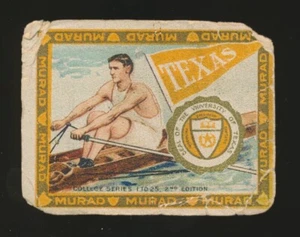 1910 T51 Murad COLLEGE SERIES (1-25 2nd Ed.) -UNIVERSITY of TEXAS (Rowing) LOW - Picture 1 of 2