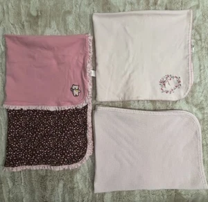 JE Morgan Cozy Baby Thermal Blanket Pink waffle weave Vitamins Osh Kosh Cotton 3 - Picture 1 of 18