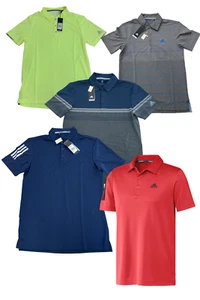 5x Camisas Polo Adidas Golf Hombre, Azul, Rojo, Fluro y Gris, Pequeño 34"-36" Pecho. - Imagen 1 de 1