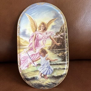 1995 Behuteter Heimweg GUARDIAN ANGEL Bradford Exchange German Oval Plate NIB#10 - Picture 1 of 11