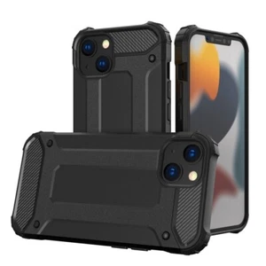 Noir Étui Antichocs Pour IPHONE 15 Plus Hybride Arrière Durable Housse - Photo 1 sur 1