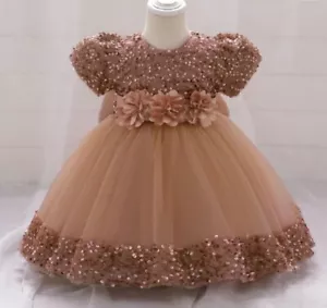 Baby Flower Girl Dress for Toddler Girl Party Princess (Coffe) Size 5/6 Years - Picture 1 of 1