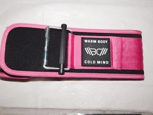 CINTURA CHIUSURA RAPIDA CORPO CALDO MENTE FREDDA CROSS FIT SOLLEVAMENTO PESI ROSA PALESTRA FITNESS - Foto 1 di 12