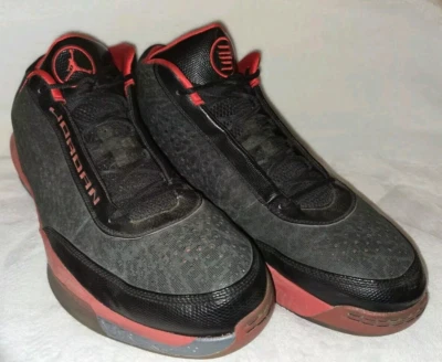 Camisetas altas Nike Air Jordan 2010 Team negras y rojas universitarias talla 18 para hombre 415093-003  Foto 1 de 4