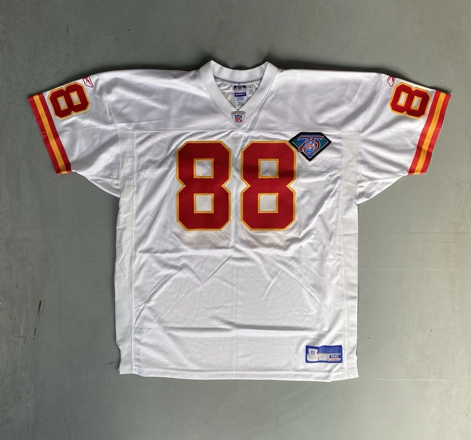 Camiseta de fútbol americano Reebok NFL auténtica Kansas City Chiefs Tony Gonzalez 88 56 Foto 1 de 4