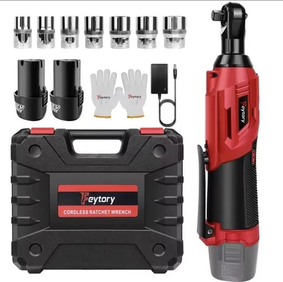 Leistungsstarker 12V Ratschenschlüssel 200 Nm mit 2x1500mAh Akku & Zubehör - Bild 1 von 4