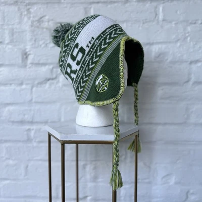 Adidas Portland Timbers Knit Hat Soccer MLS Ear Flap Winter Hat Beanie Tassels - Image 1 of 4