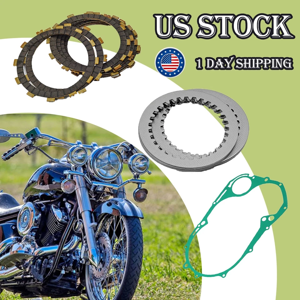 Kit de placas de fricción de embrague y junta para YAMAHA V-STAR 1100 XVS1100 1999-2009 NUEVO Foto 1 de 4