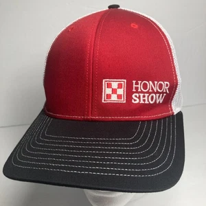 Purina Honor Show Cap Mütze rot schwarz Erwachsene verstellbar Netz Druckknopflasche Tierfutter - Bild 1 von 16