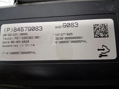 2020 Chevrolet Malibu Temperature Control Chassis ECM 3095655 - Image 1 of 4