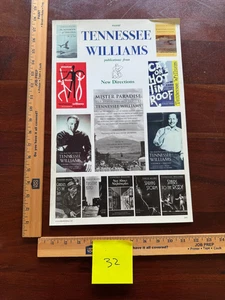 TENNESSEE WILLIAMS RECENT PUBLICATIONS POSTER - Picture 1 of 5