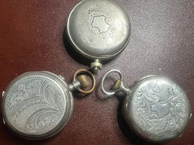 🔴 Orologi tasca ARGENTO 800 MASSICCIO REMONTOIR LIGNE DROITE parti ricambio 1 - Immagine 1 di 4