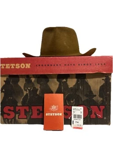 STETSON 4X Beaver Acorn Chestnut Cowboy Western Hat Sz 7 1/4-7 5/8 W/ Box READ - Picture 1 of 14
