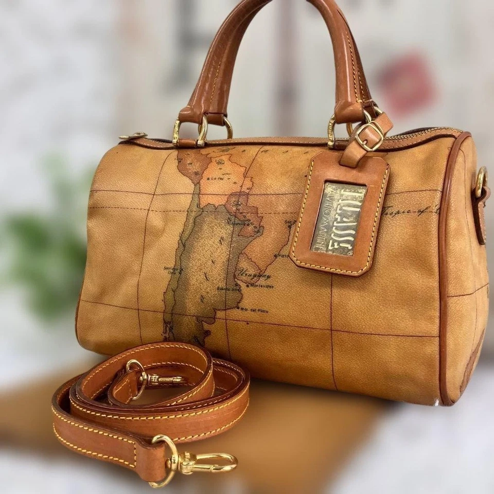 PRIMA CLASSE Mini Bolso Boston Bolso de Mano con Correa para el Hombro Cuero PVC USADO Buen Estado Foto 1 de 4