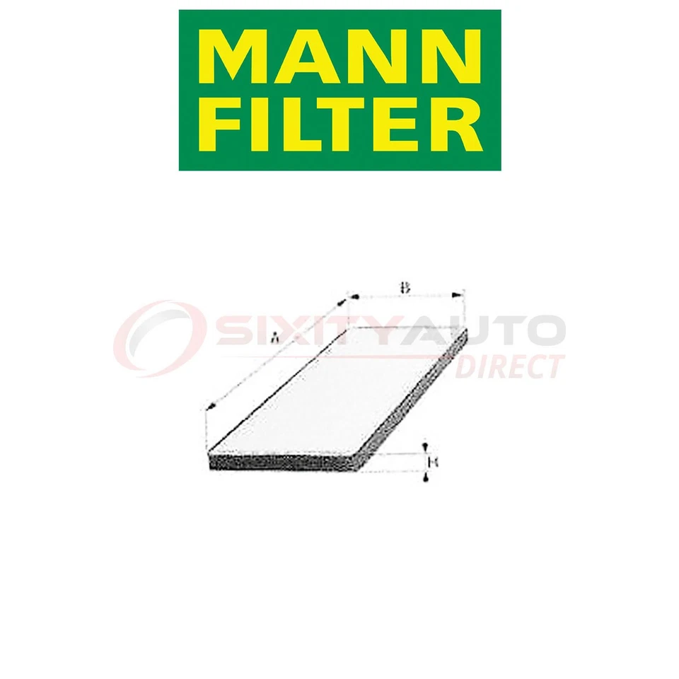 MANN FILTER Cabin Air Filter for 1996-1999 Mercedes-Benz E300 3.0L L6 - ih Foto 1 de 4