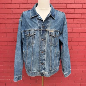 Vintage Levi Strauss Jeansjacke Herren XL Western Trucker Mantel Distressed Rodeo - Bild 1 von 11