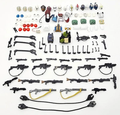 Star Wars Clone Trooper 3.75" Accesorios Casco Armas Lote de 115 - Envío Gratis Foto 1 de 4