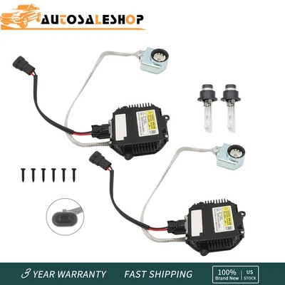 2 Pack For Infiniti G35 G37 Q40 Q50 07-15 Xenon Ballast Igniter HID D2S Bulb Kit - Image 1 of 4