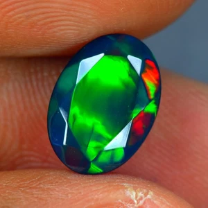 1.70Ct Very good 3D Broad Flash Pattern Natural Welo Black Opal Gemstone - Picture 1 of 1