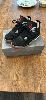 Air Jordan 4 Retro Bred 2012 Men's Sneakers Size 8.5 US 308497-089 - Image 1 of 4