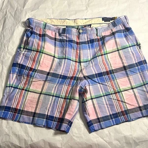 Pantalones Cortos Polo Ralph Lauren Calce Clásico 9" A Cuadros Para Hombre Talla 40 Preppy - Imagen 1 de 6