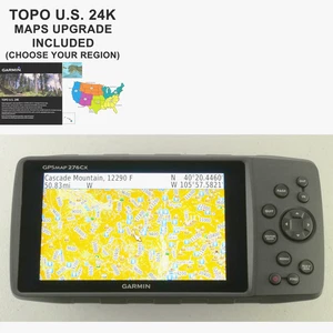 Garmin GPSMAP 276Cx w/ Maps Upgrade City Navigator Street & TOPO U.S. 24K Trail - Picture 1 of 12