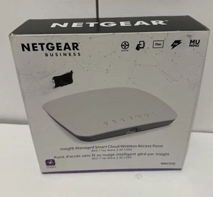 NETGEAR WAC510-100NAS Smart Cloud Wireless Access Point 802.11 Wave 2 AC1200 - Zdjęcie 1 z 9