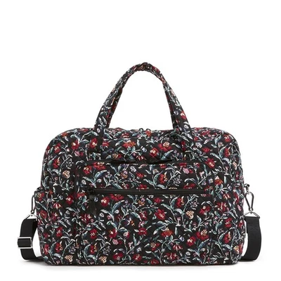 Vera Bradley Womens Cotton Weekender Travel Bag, Perennials Noir, One Size - Image 1 of 4