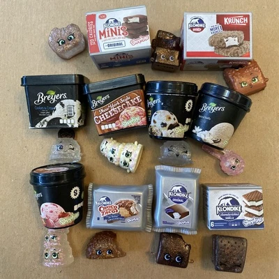 Lote de 10 Shopkins Real Littles Micro Mart Breyers & Klondike Ice Cream Mini Foto 1 de 4