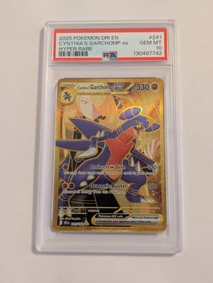 2025 Pokemon DRI Cynthias Garchomp Ex Hyper Rare #241 PSA 10 - Image 1 of 2