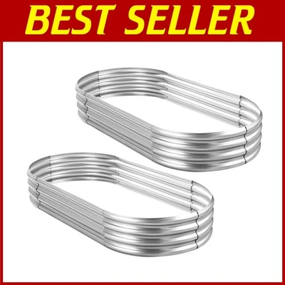 "Camas jardineras grandes de metal para verduras - Juego de 2" Foto 1 de 4