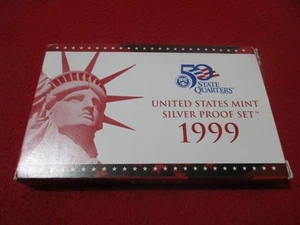 1999-S United States SILVER Proof Set 9 piece set NIB with COA #MF-T3517 - Imagen 1 de 3