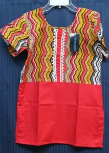 Bluse 620 2413 rot bedruckt kurz Blusentop Kurti Small Size Shieno - Bild 1 von 1