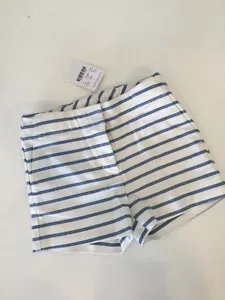 NWT 4 Crewcuts J Crew Harbor Cove Stripe Allison Shorts Pockets Adj Waist Girls" - Picture 1 of 5