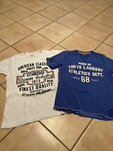 Tokyo Laundry T-Shirt Gr. S Shirt American Classics Weis Blau