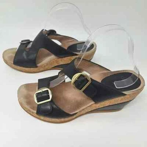 Women's Dansko Carla Leather Slide-On Wedge Sandals Size EU 40 US 10-10.5 - Picture 1 of 14