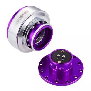 Universal Steering Wheel Quick Release Purple Aluminulm Control Hub Adapter Kit - Picture 1 of 8