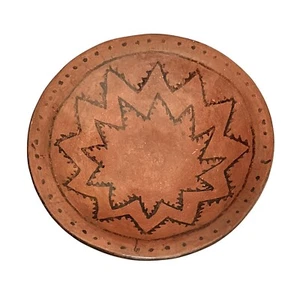 Pre Columbian Black on Red Pottery Low Bowl  star design - Picture 1 of 3