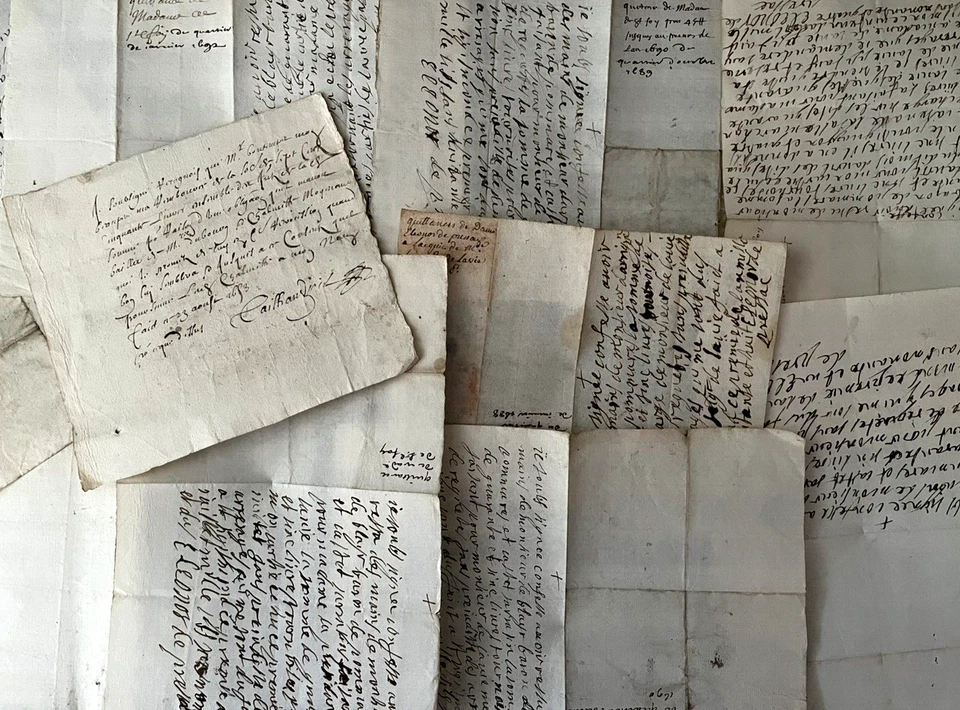 1600s OLD  LETTER Baroque Era 17th Century Watermarked Correspondence Document - Image 1 of 4