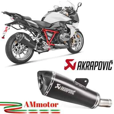 Akrapovic Bmw R 1200 RS 2017 Terminale Di Scarico Moto In Titanio Nero Omologato Foto 1 de 4