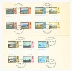 A6457: Falkland Islands #1L38-52 Gutter Pairs FDC - Picture 1 of 2
