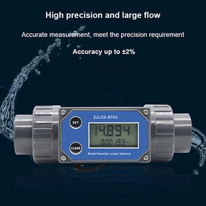 DN25-DN80 Turbine Flow Meter Electronic LCD Digital Display Flowmeter Gauge - Picture 1 of 21