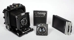 Wista 45RF 4X5 Field camera with 135mm + 215mm Lenses + Holders + FRESNEL + FILM - Picture 1 of 11
