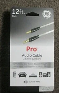 10 pack GE Pro Audio Cable 12 Foot 3.5mm Aux Play Music from Phone to Car / Home - Picture 1 of 2